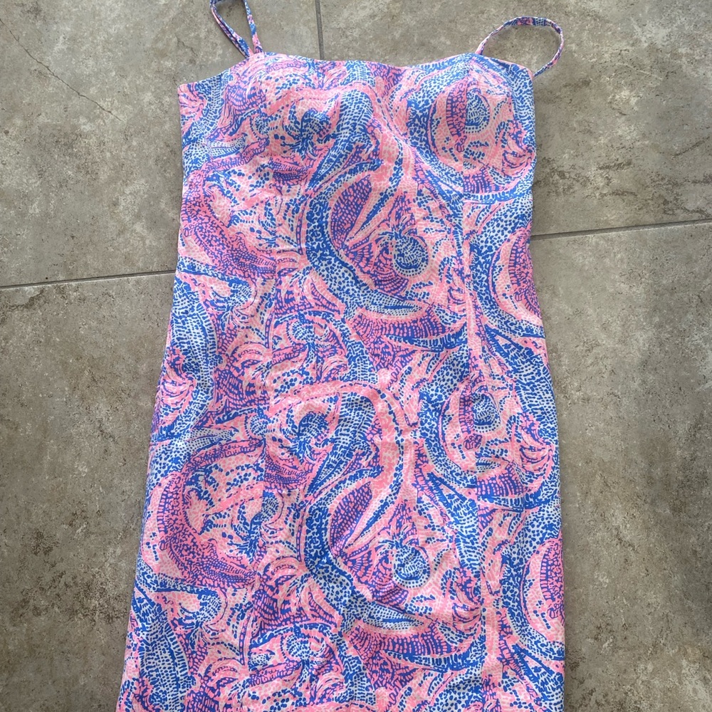 Lilly Pulitzer Pink and Blue Patterned Dress